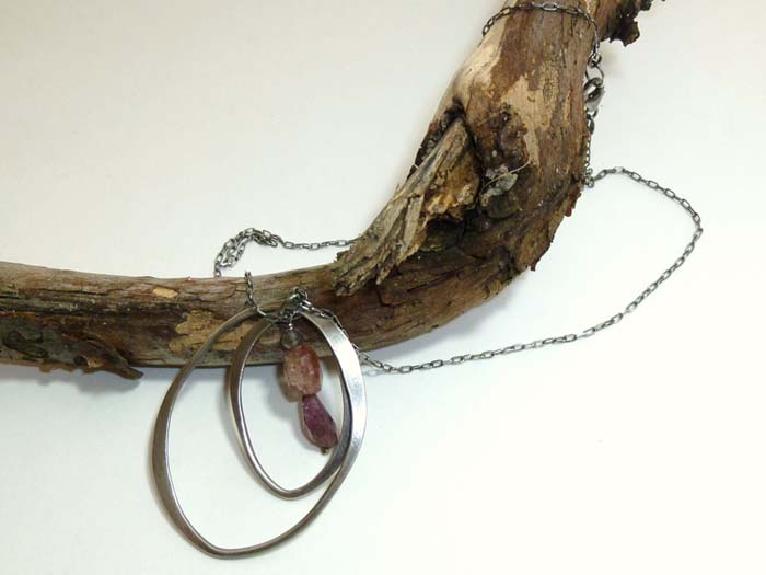Oxidized Sterling Silver Necklace