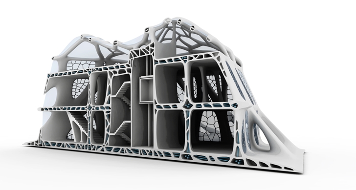 3D Printed Building Section of 3D Printed Building