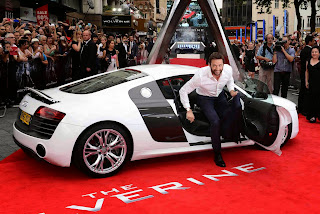 Hugh Jackman exit the audi car best wallpapers Hugh Jackman exit the audi car best wallpapers