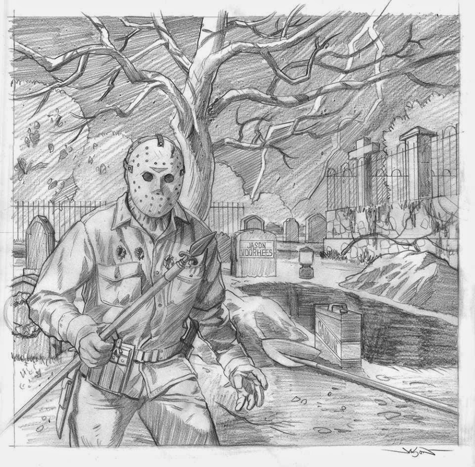 Could This Art Tease Be For NECA's Upcoming 'Jason Lives' Mego Figure?