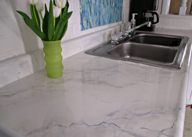 DIY faux marble countertops