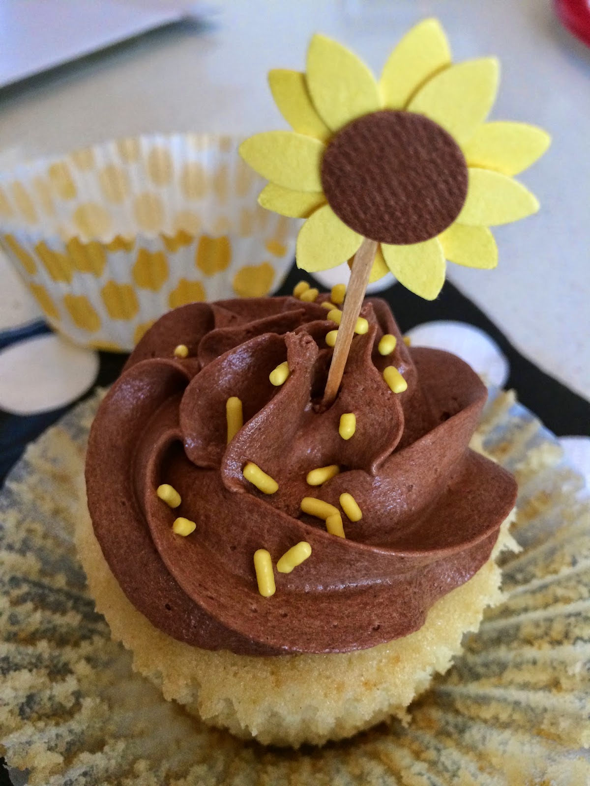 PaperTurtle Sunflower Cupcake Toppers