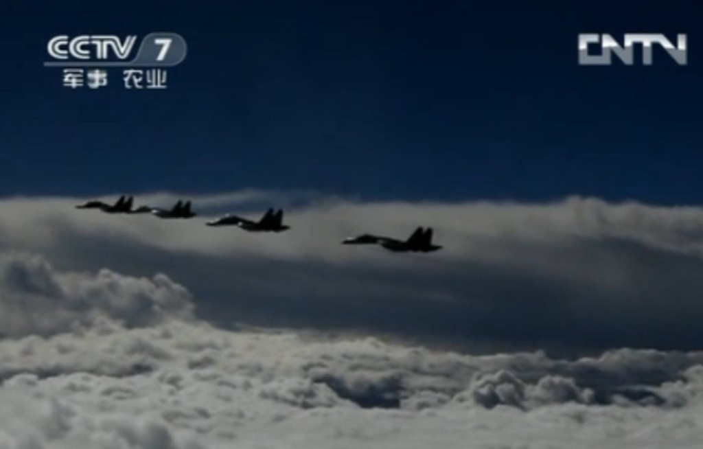 J+18+Fighter 11 Sino Flanker Fighter Aircrafts Participate in Exercise | Chinese ...