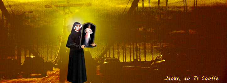 jesus en un puente divina misericordia con santa faustina en un puente
