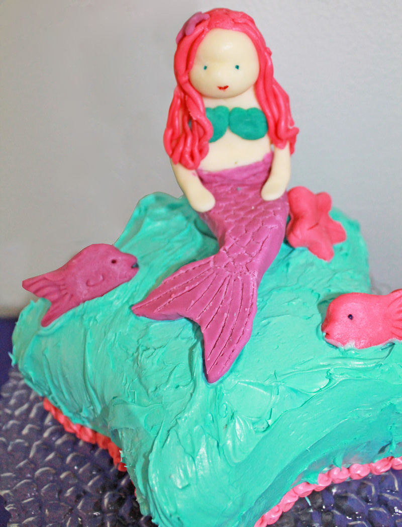 modeling chocolate mermaid cake