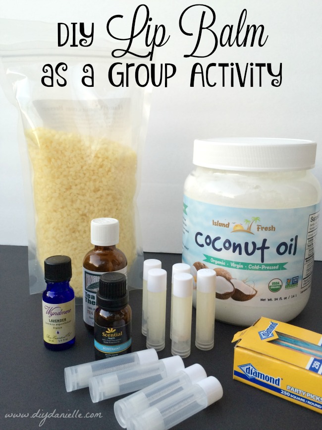 How to make easy lip balm as a fun activity with a group. This DIY lip balm would make great gifts! Make your own lip balm easily and quickly.