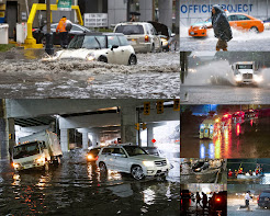 Flooding in downtown Torontro.