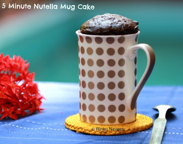 Rinku's Kitchen Treats: 5 Minute Nutella Mug Cake - Holiday Special