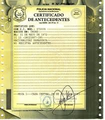Certificado de Antecedentes Policiales