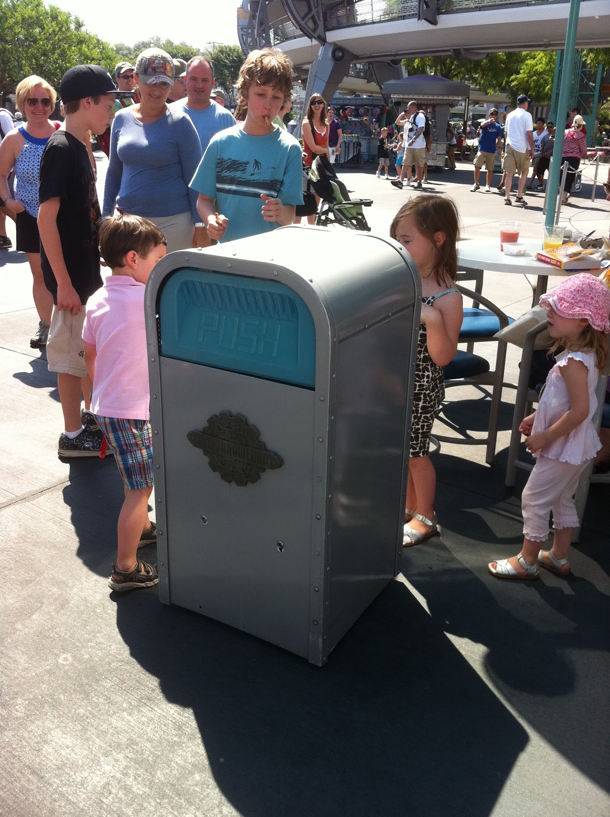 The Hill's Country Disney World Tip PUSH the trash can