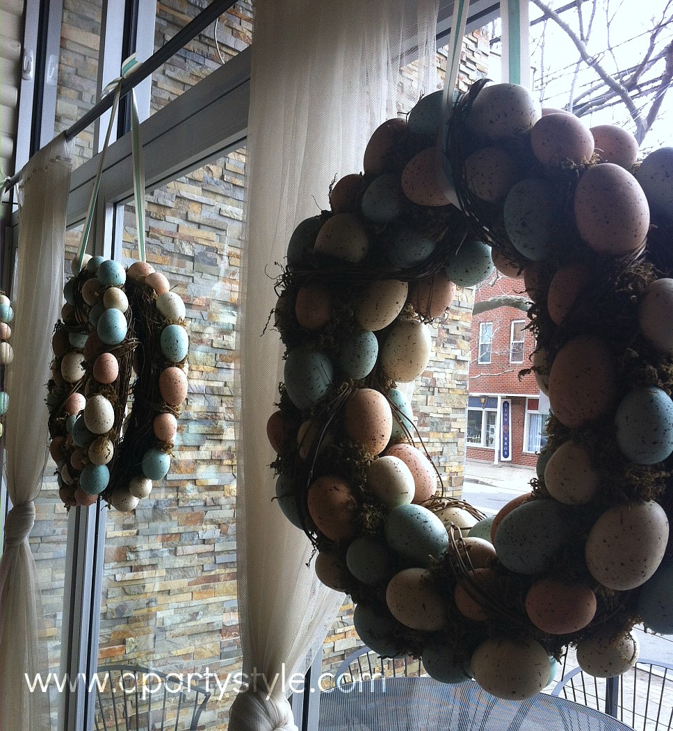 a. party style easter restaurant decorations