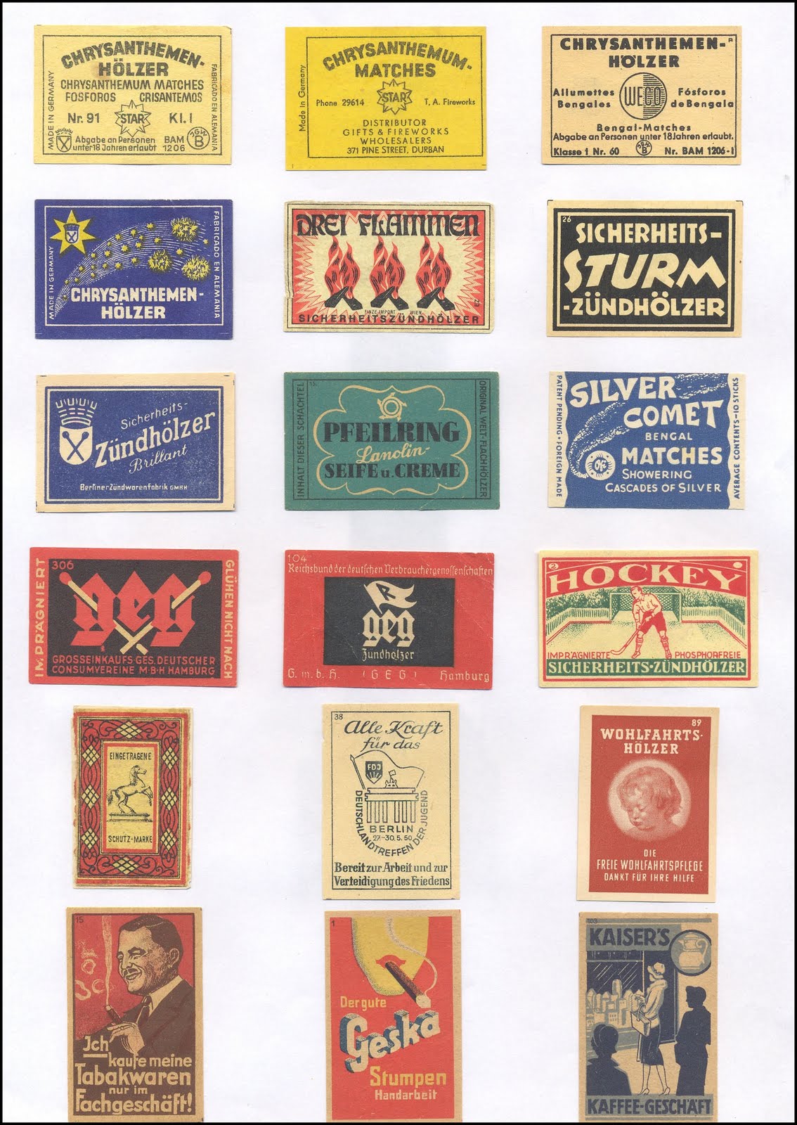 The World Of Matchboxes, Matchbooks & Matchbox Labels My Collection Germany Matchbox Labels