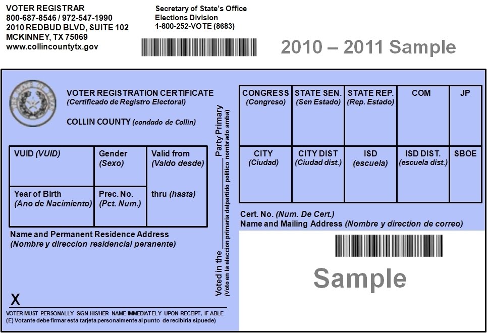 How To Get A Copy Of Your Voter Registration Card Texas