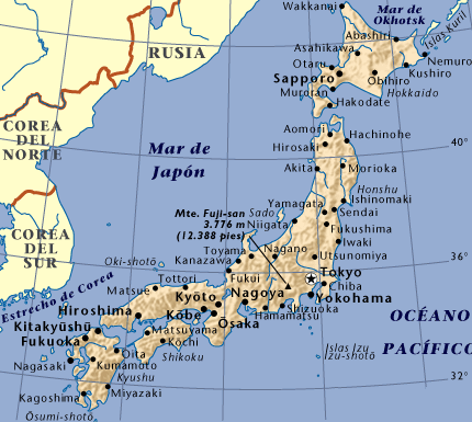 Ciudades Importantes De Japón Mapa