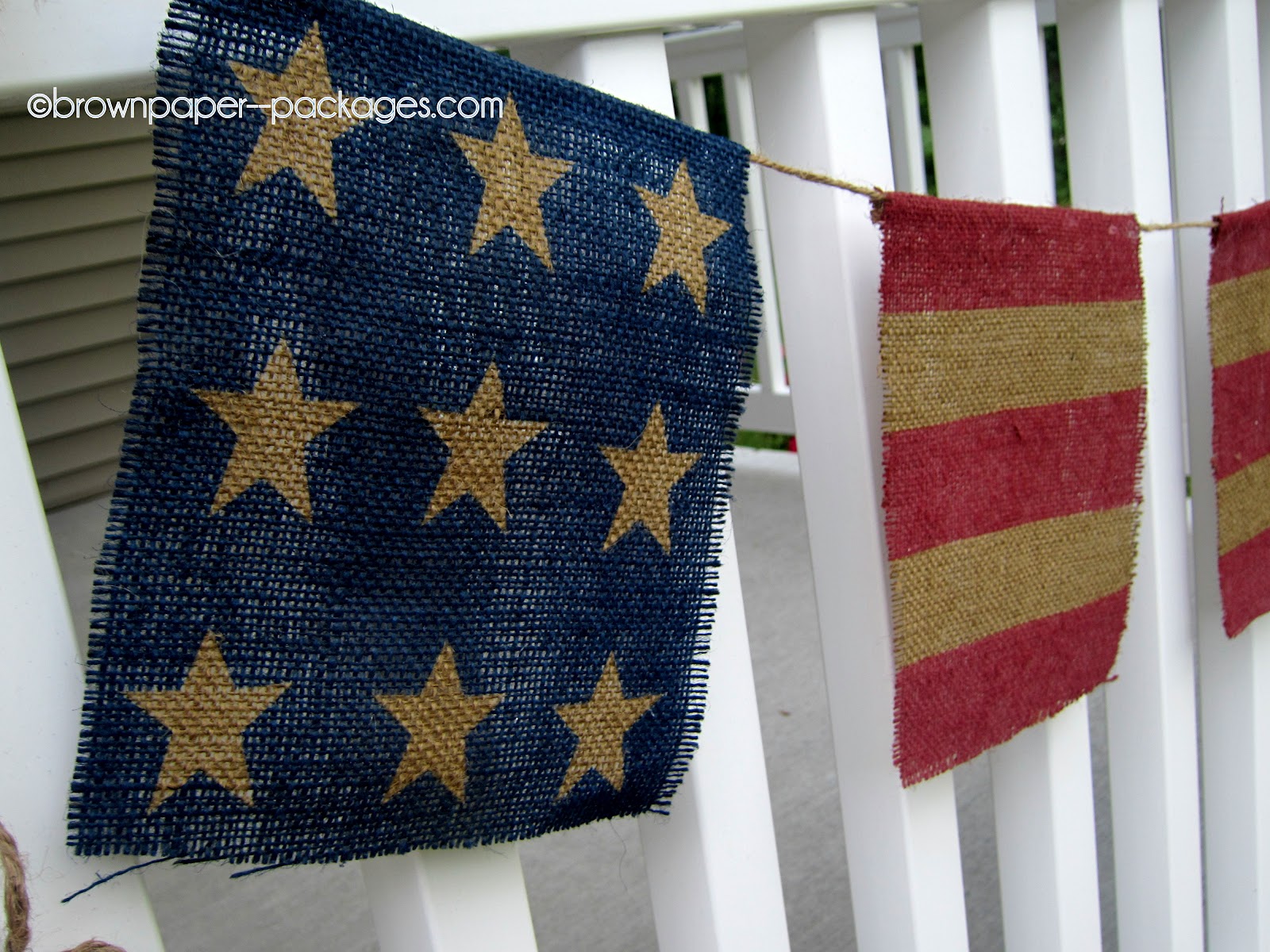 Home Made Modern: Craft of the Week: Burlap Patriotic Bunting