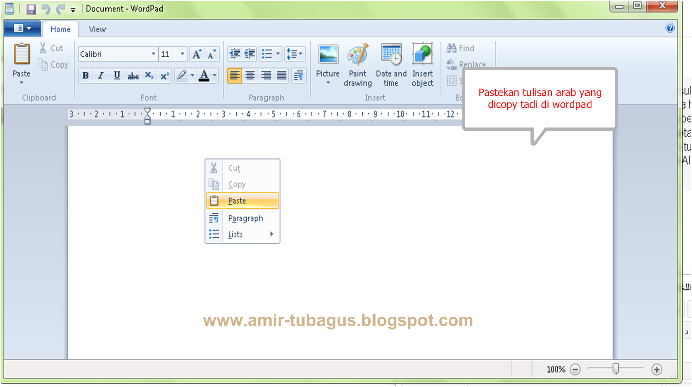 AMIR BLOG CARA COPYPASTE TULISAN ARAB DARI KE