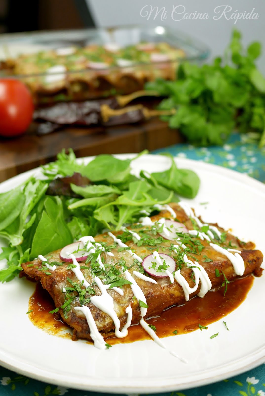 Enchiladas Rojas de Pollo Mi Cocina Rápida