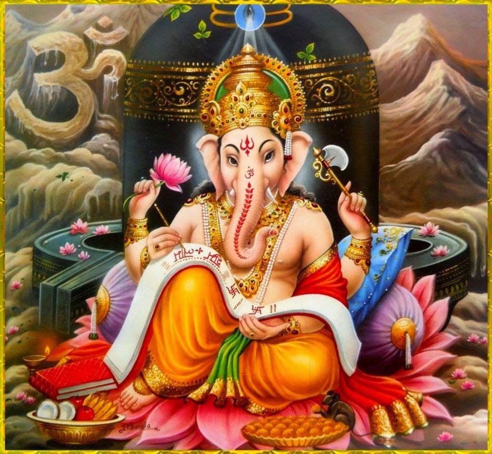 CHODAVARAMNET: LORD VIGNESWARA WRITING PIC