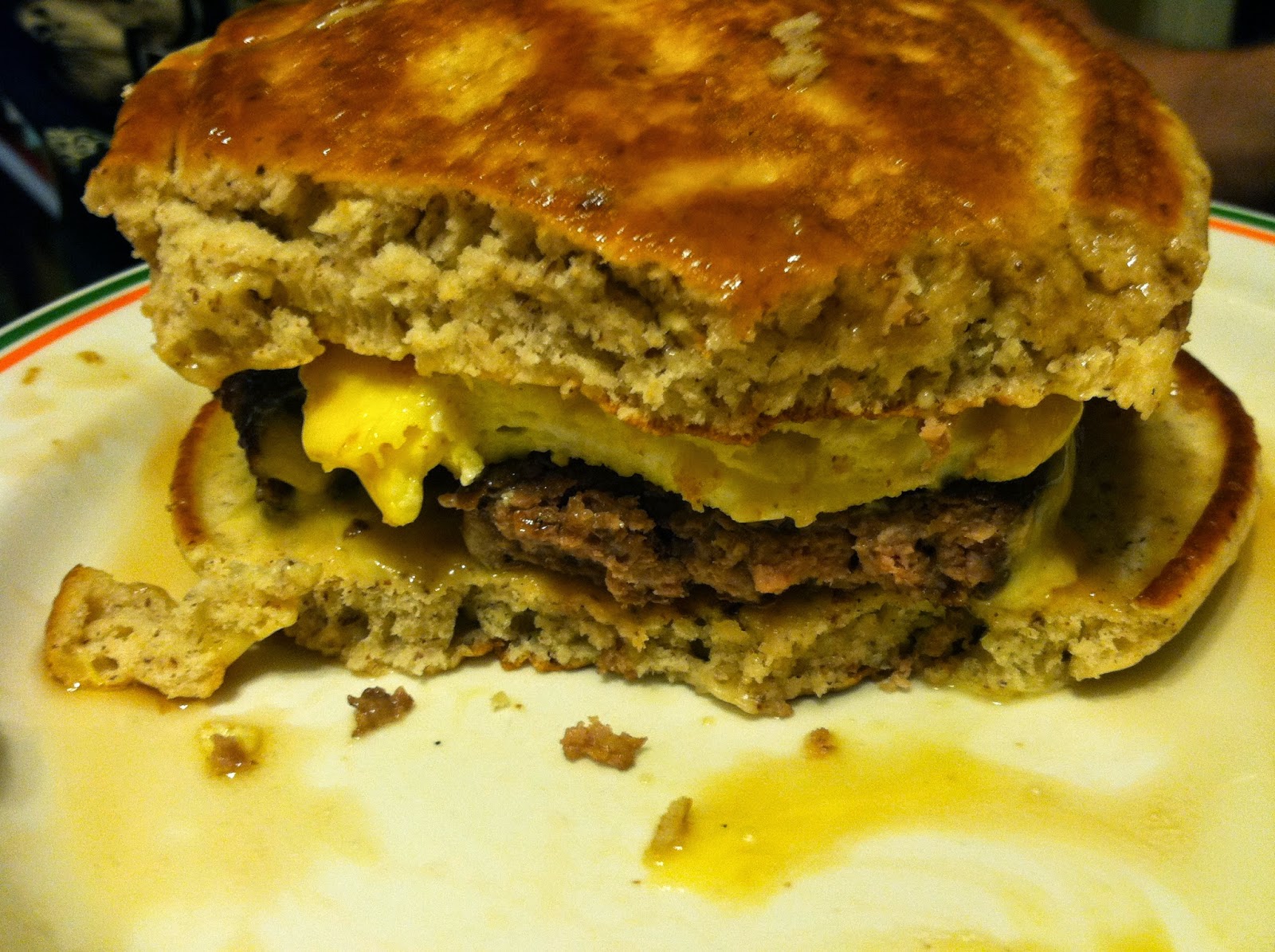 Budget Epicurean Breakfast Pancake Burger