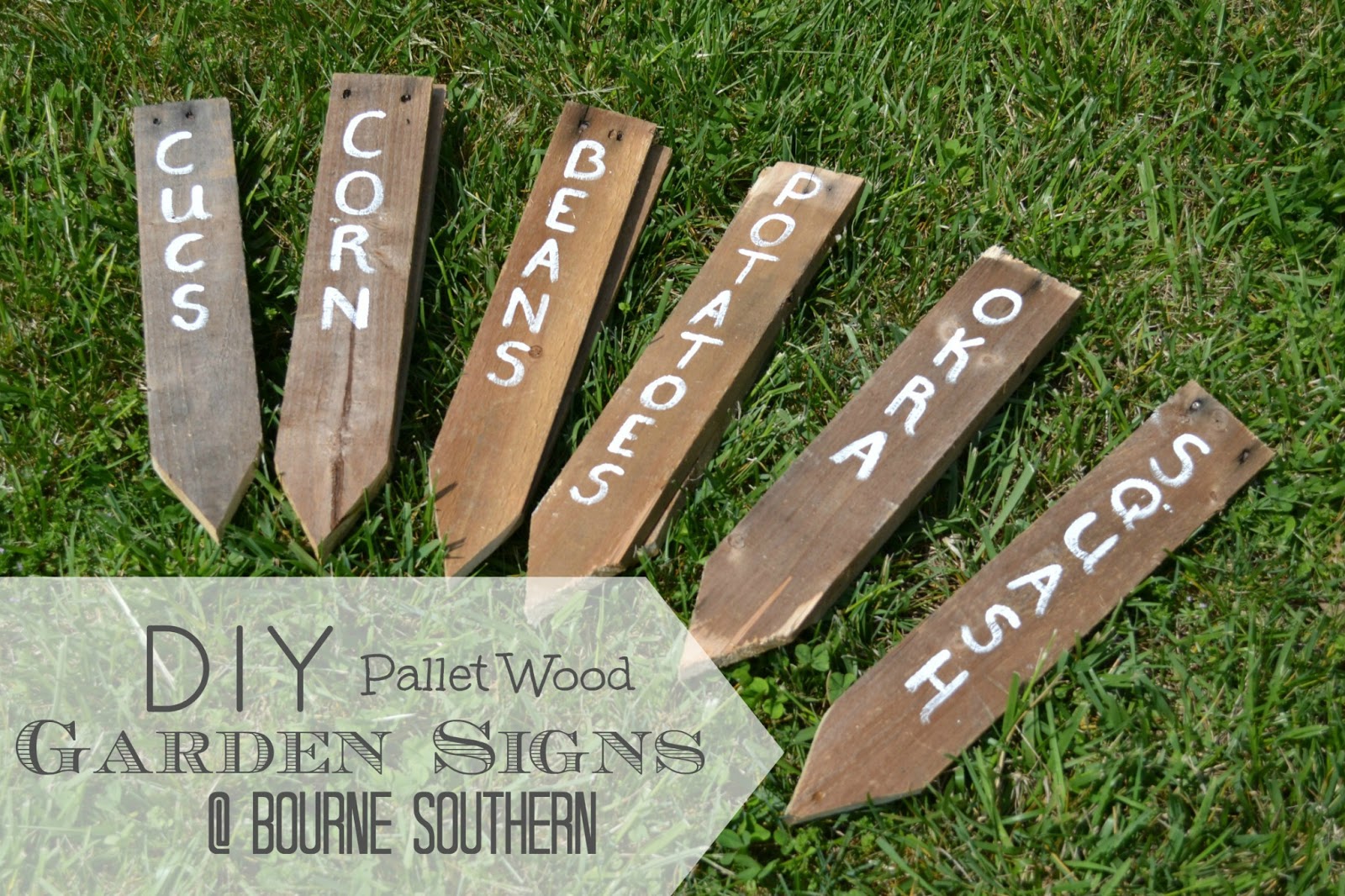 Bourne Southern DIY Pallet Wood Garden Signs