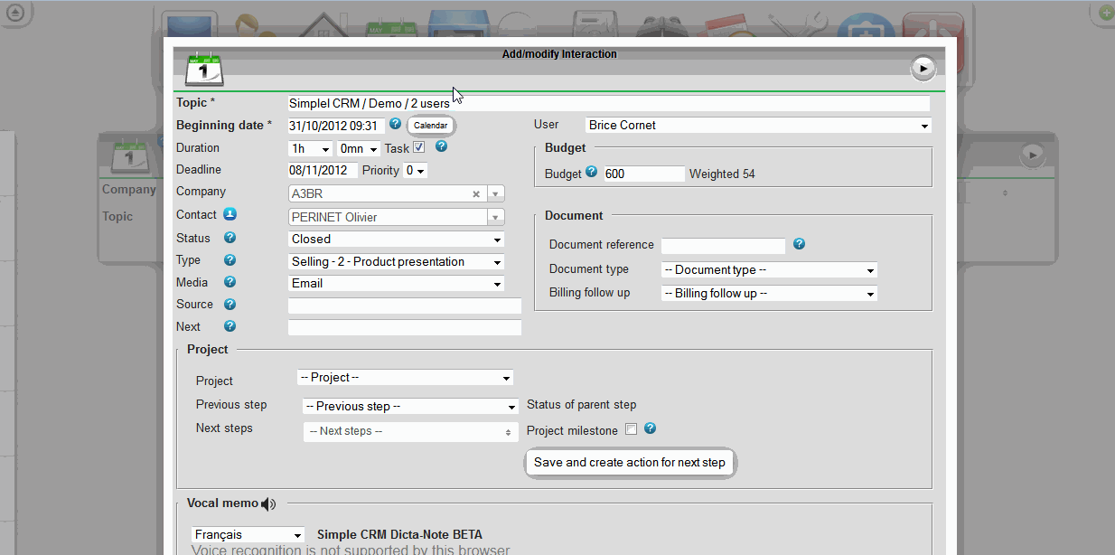 crm template access