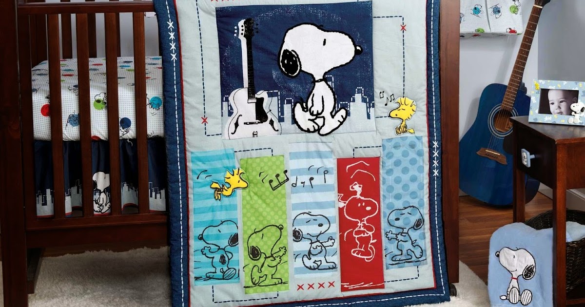 All Things Children Bedtime Originals Hip Hop Snoopy 3 Piece Crib