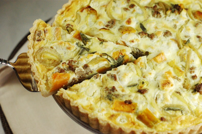 Roasted Sweet Potato & Sausage Quiche {The Best Quiche EVER} The
