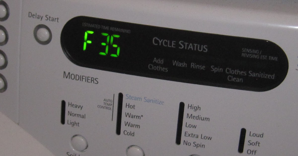 Maytag Neptune Washer Repair F35 Error Code Kenmore Elite HE3T Repair kit and advice