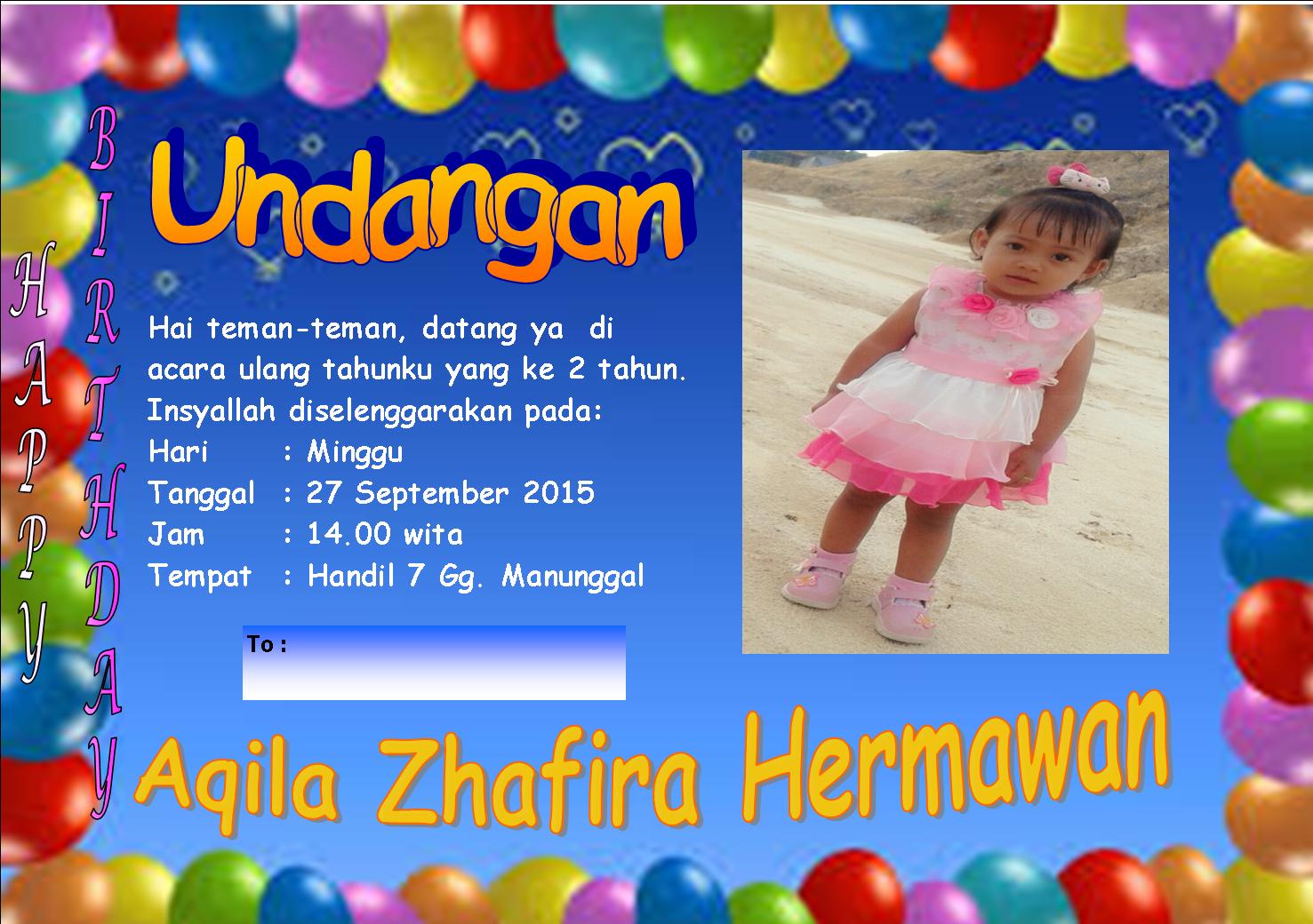 my zhafira contoh undangan ulang tahun undangan ulang tahun