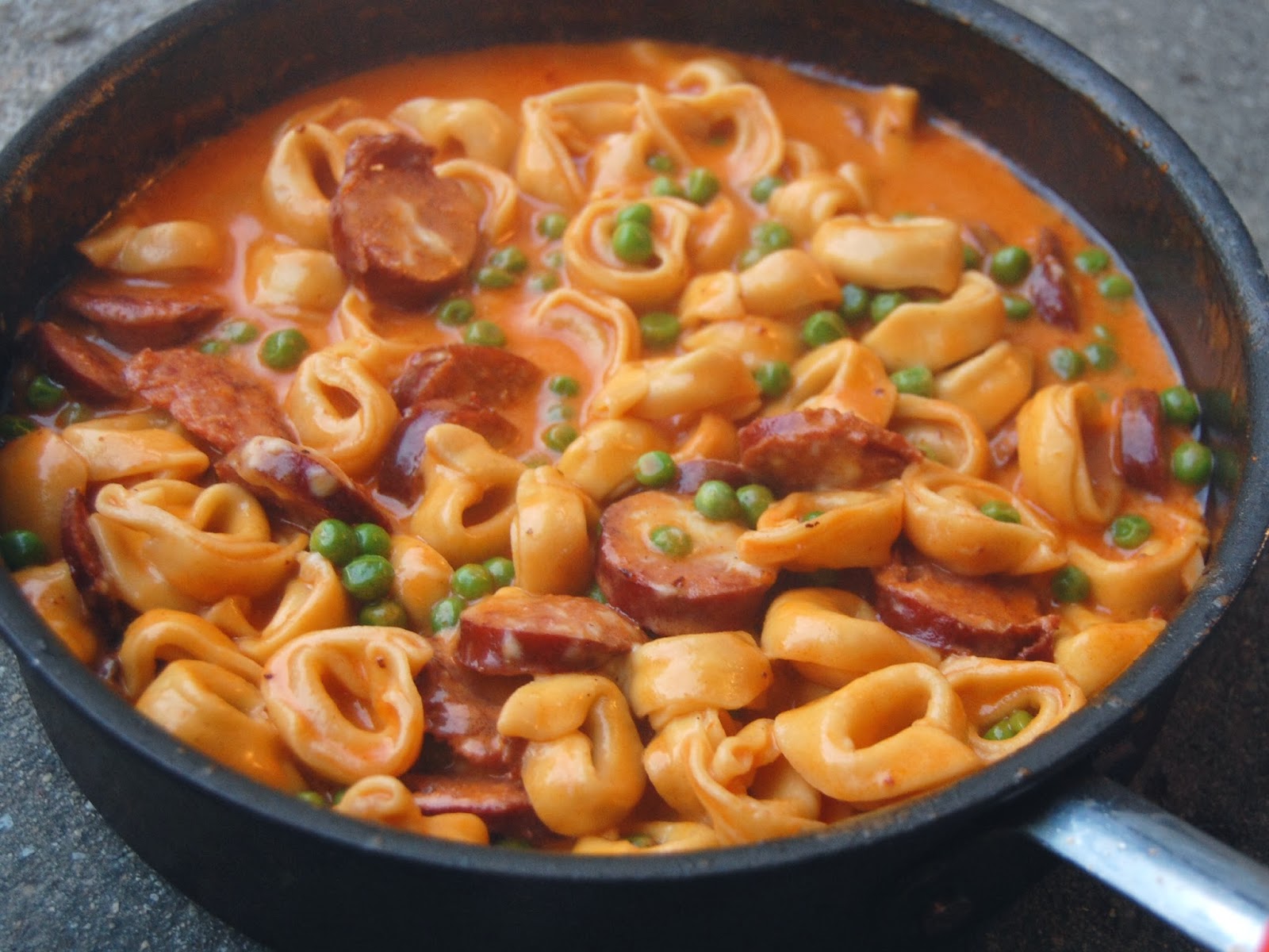 Cassie Craves Smoked Sausage Tortellini Skillet