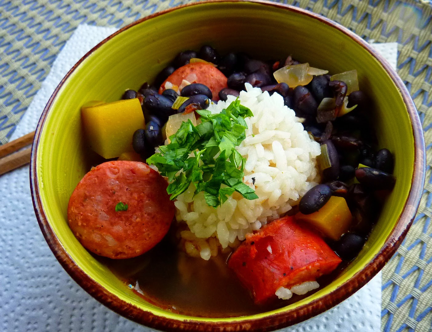 Sopa de Porotos (frijoles, habichuelas) Negros