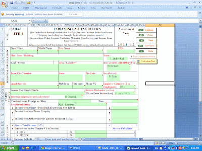  Refund Calculator on Indian Income Tax Return Forms For Assessment Year 2011 12  Manual