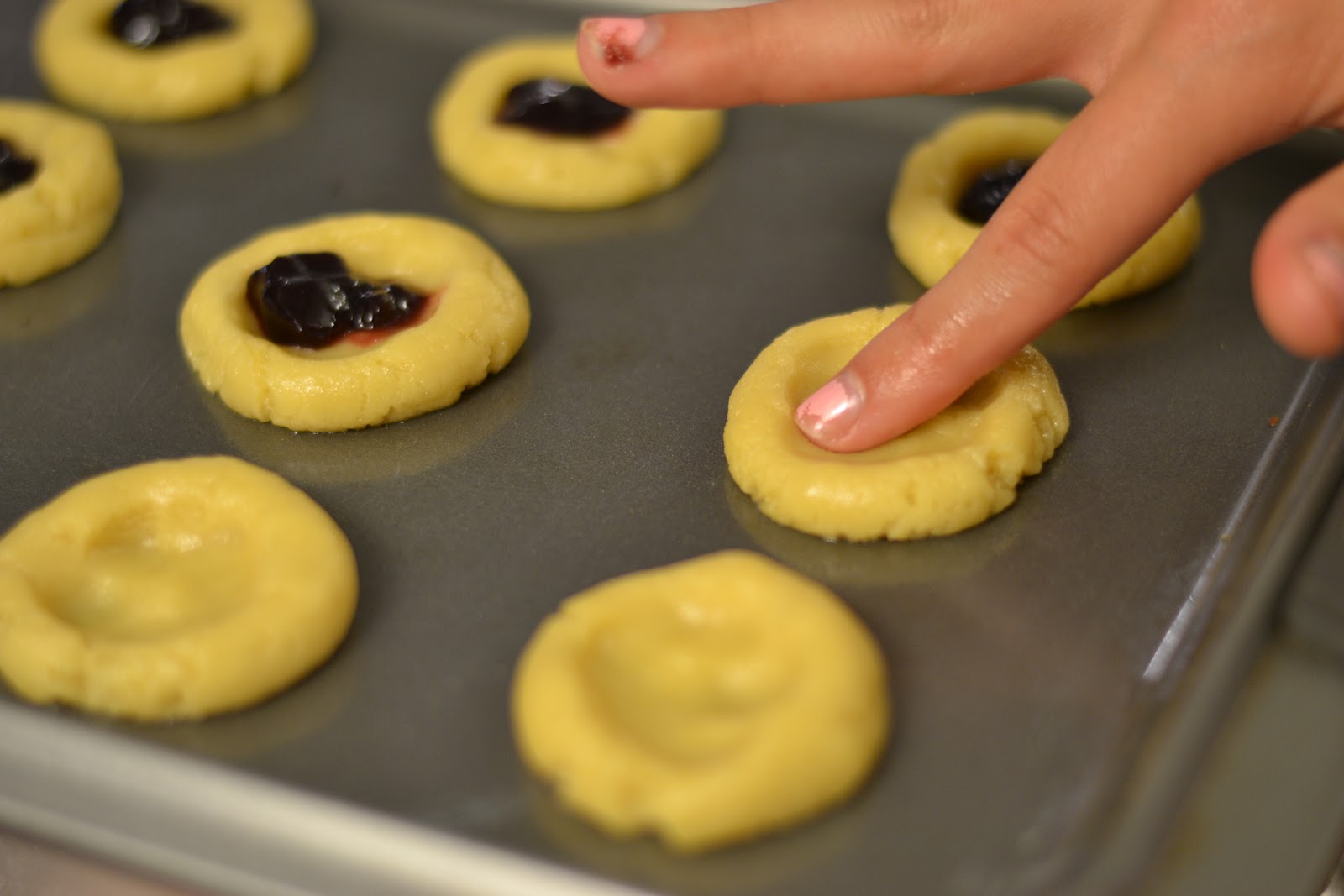 A Bright Lineup Jam Filled Cookies