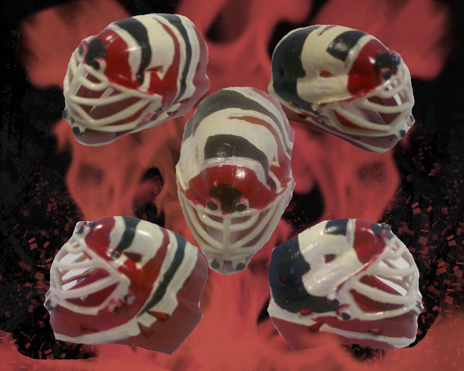 Hockey in art Mini Goalie Mask Carolina Hurricanes