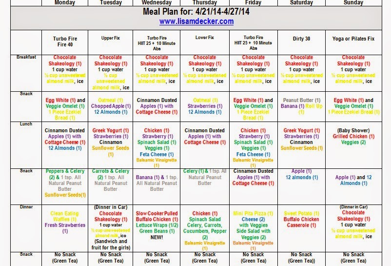 21 Day Fix Meal Plan 21 Day Fix Meal Plan