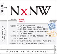 NxNW Wine Label Wine label for North by North West Wine