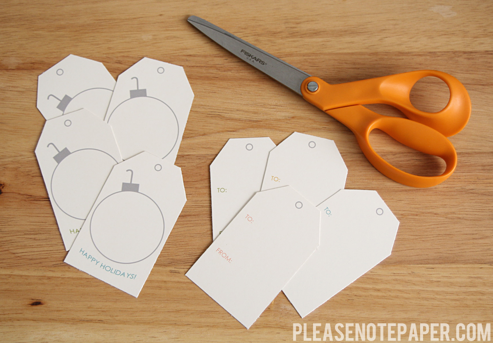 Please Note: Free Printable Gift Tags!