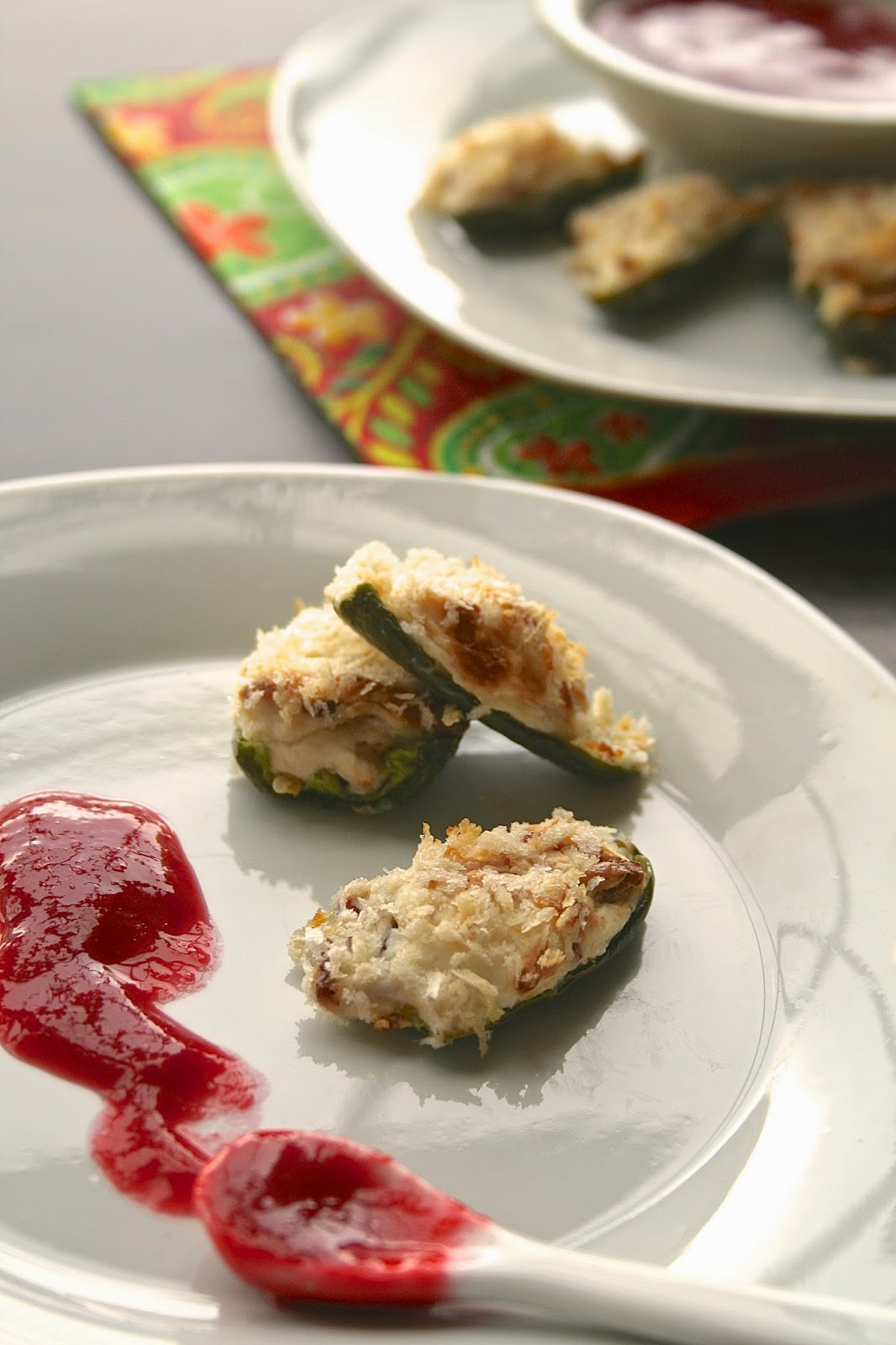 Oregon Transplant Baked Jalapeño Poppers with Raspberry Dipping Sauce