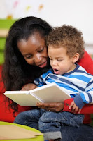 NAMC montessori language arts activity ideas for parents to use at home reading a book