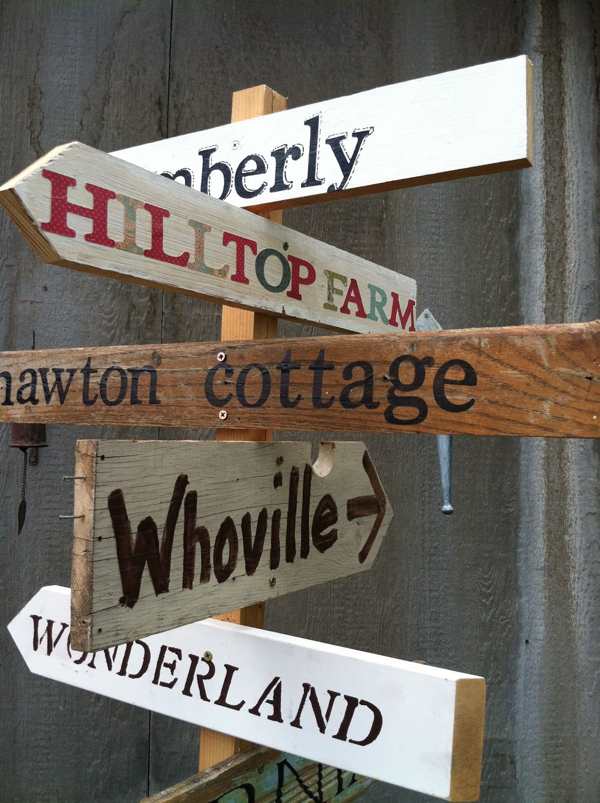 Pollyanna Reinvents Literary Garden Sign Post!