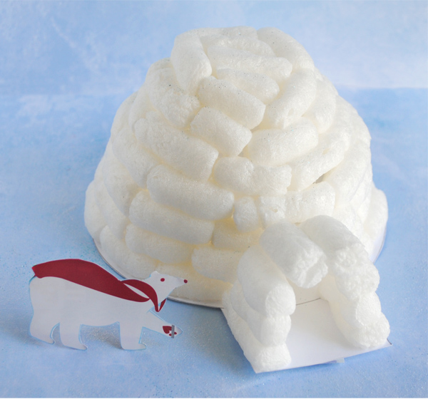 zakka life Kid Craft Packing Peanut Igloo