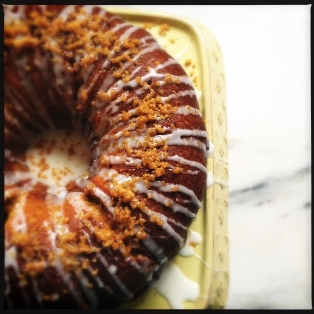 Pumpkin MapleToffee Crème Fraîche Coffee Cake