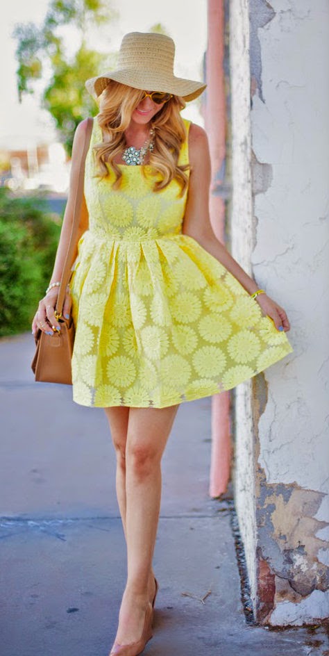 bright yellow summer dress