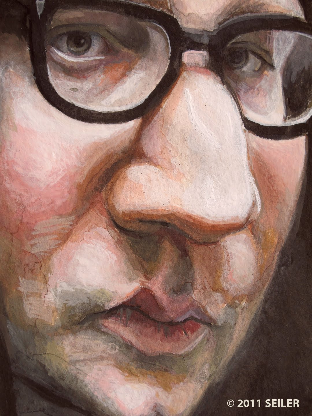 It's funny because it's true Moleskine gouache sketch