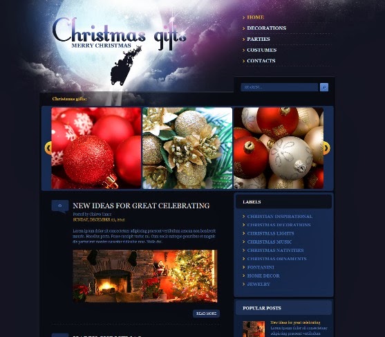 Christmas Gifts Blogger Template