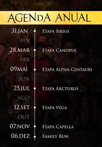 Calendário das provas da ACOPE em 2015