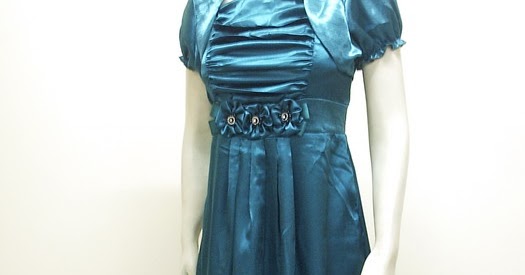 gaun satin sederhana