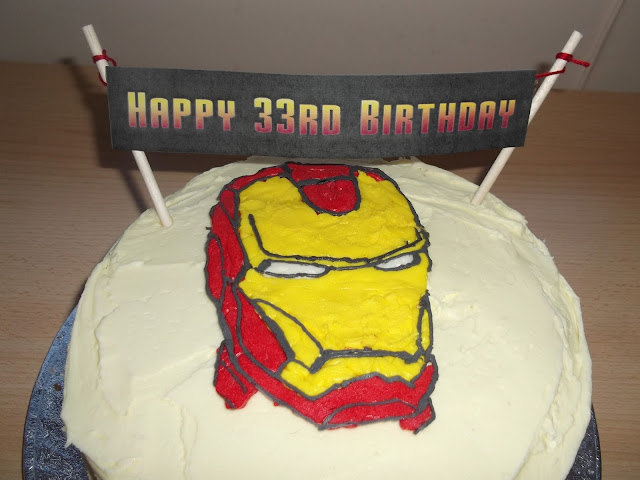 Feminist Cupcakes: Dairy Free Iron Man Birthday Cake