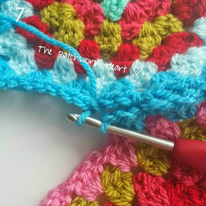 The Patchwork Heart Joining Squares Method 3 Continuous join as you go