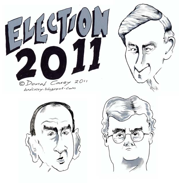 Donal Casey Political Cartoons: Election 2011